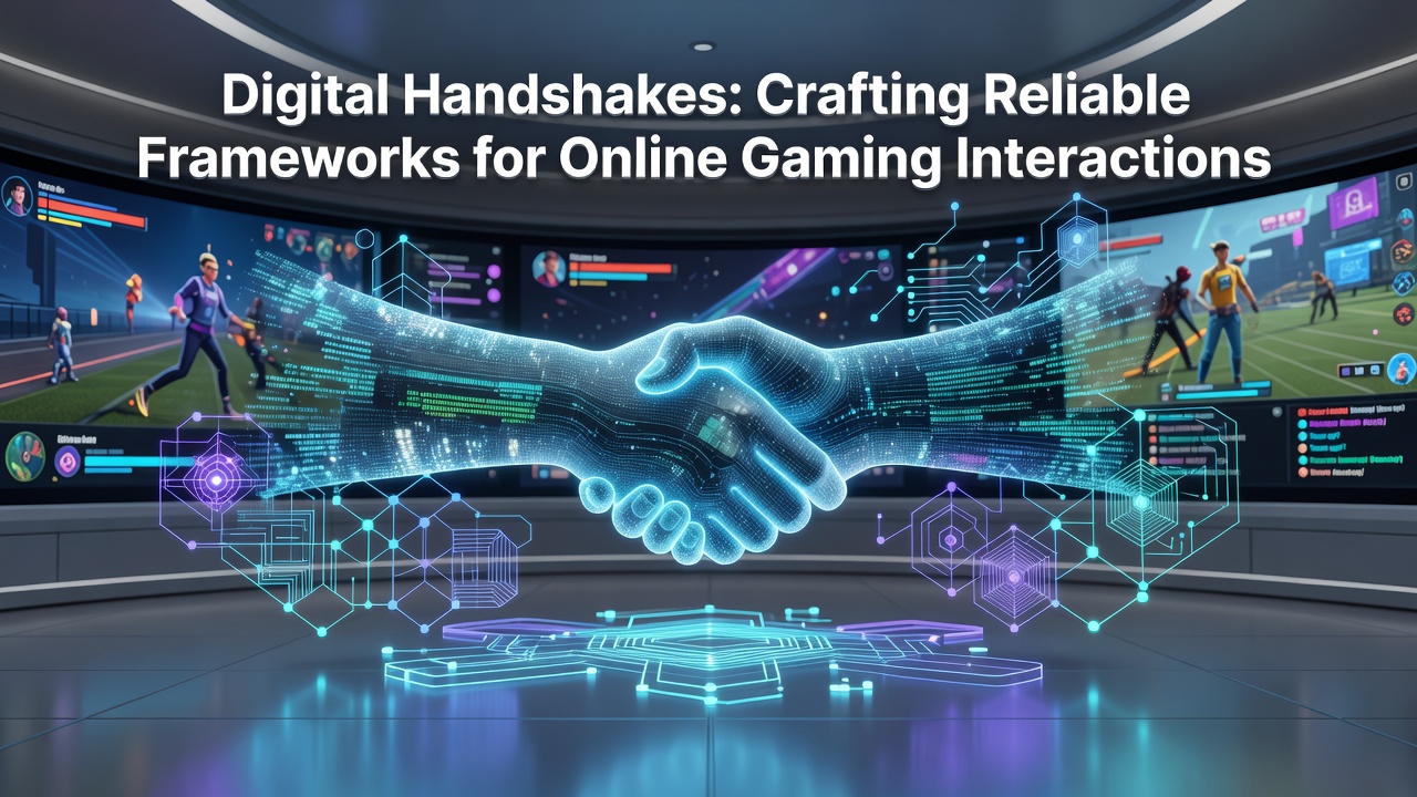Diagram showing handshake verification flow between gaming clients and backend servers