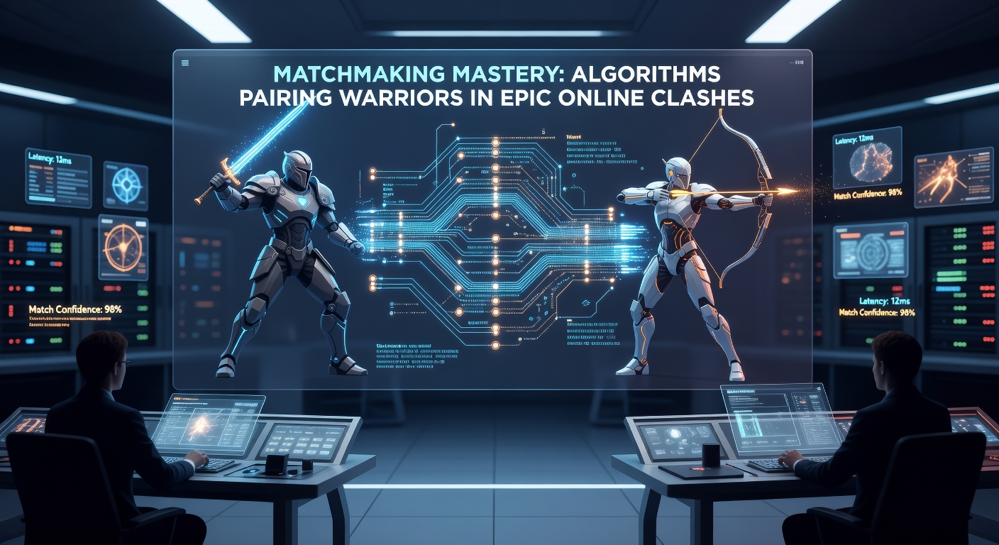 Close-up of server dashboard displaying real-time matchmaking metrics, player queues, and skill tier distributions