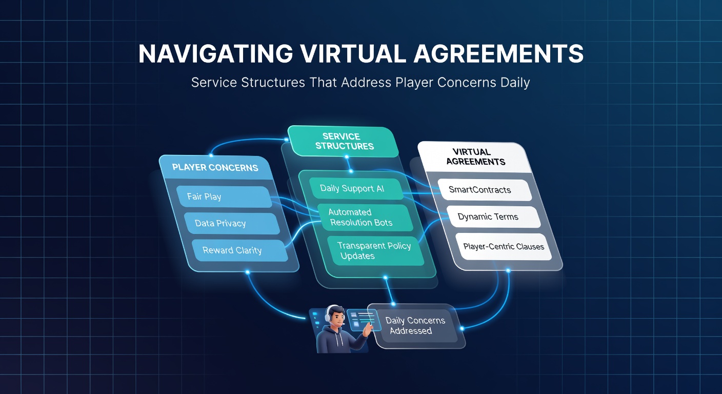 Diagram showing service structure workflows connecting player concerns to resolution pathways in gaming platforms
