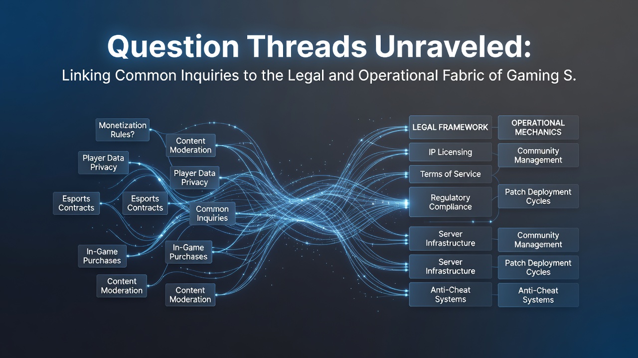 Diagram showing the flow from player inquiry through legal review and operational resolution steps