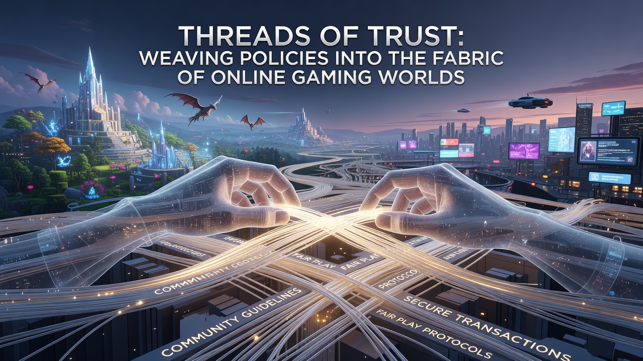Illustration of policy enforcement tools supporting player interactions in virtual environments